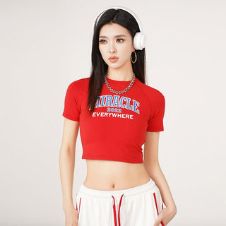 MC Miracle Short Spice Girl Round Neck T-shirt KT1718