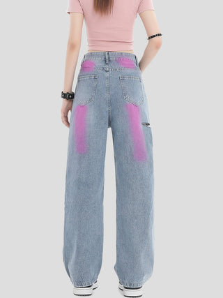 PRLM Graffiti Ripped Loose Jeans KT2733