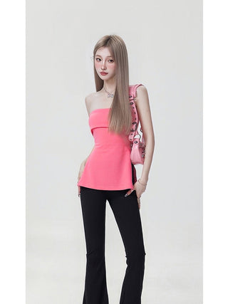 VWP Knitted Spice Girl Suspender Cami Top KT1236