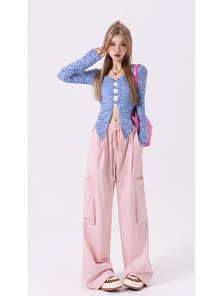 VWP Spice Girl Workwear Thin Wide-leg Pants KT1343