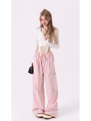 VWP Spice Girl Workwear Thin Wide-leg Pants KT1343