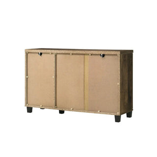 Modern Style 45W 3-Door Shoe Cabinet, with 6 Adjustable Shelves
