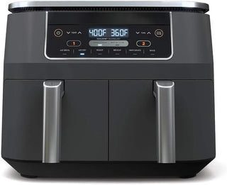 10 Quart 6-in-1 DualZone XL 2-Basket Air Fryer with 2 Independent Frying Baskets, Match Cook & Smart Finish to Roast, Broil, Dehydrate for Quick, Easy Family-Sized Meals, Grey