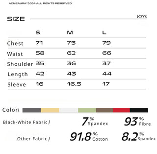 AcmeAura® Short-sleeved High Waist Slim Round Neck T-shirt KT3098