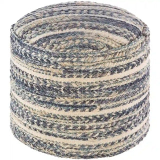 Solene Bohemian Braided 18-inch Cylinder Pouf