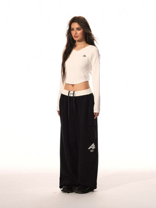 AcmeAura® Jazz Dance V-Neck Long Sleeve T-Shirt KT3245