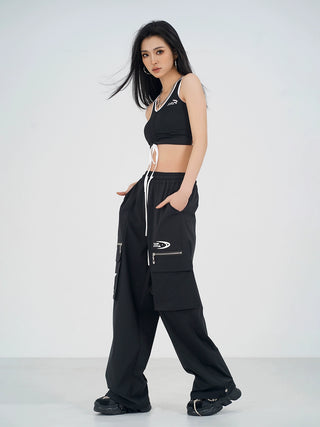 MC Miracle Hip Hop Street Loose Straight Printed Pants KT3104