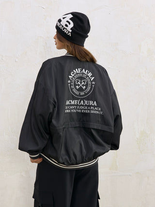 AcmeAura® Letter Print Contrasting Baseball Jersey Jacket KT3228