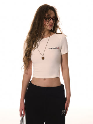 AcmeAura® Flower Embroidered Babes Short-sleeved Top KT3277