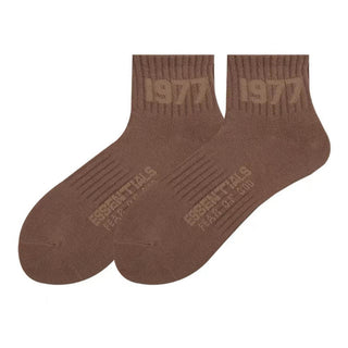 1977FOG Street Trendy Short Tube Pure Cotton Socks 4Pairs KT3029