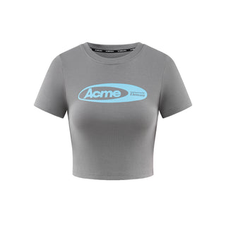 AcmeAura® Short-sleeved High Waist Slim Round Neck T-shirt KT3098