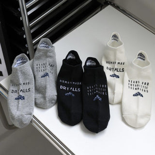 Snow Mountain Letter Embroidery Boat Socks Cotton 4Pairs KT3027