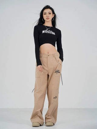 MC Miracle Sexy Backless Long Sleeve Hollow Strap Elastic Slim Top KT3118