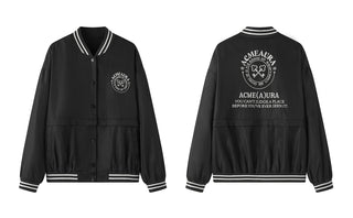 AcmeAura® Letter Print Contrasting Baseball Jersey Jacket KT3228