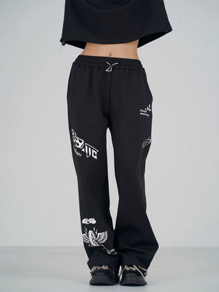 MC Miracle Loose Hiphop Printed Jazz Pants Female KT3107