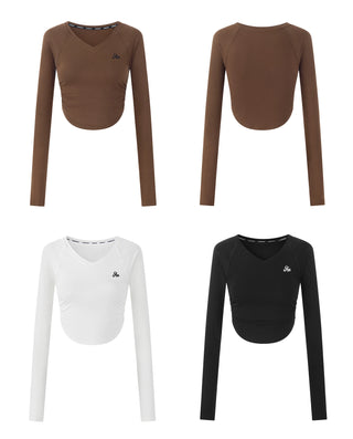 AcmeAura® Jazz Dance V-Neck Long Sleeve T-Shirt KT3245