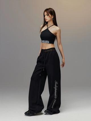 AcmeAura ® High Waist Loose Casual Straight Wide Leg Pants KT3181