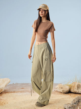 AcmeAura® Jazz Dance High Waist Loose Wide Leg Pants KT3100