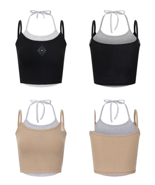 AcmeAura ® Jazz Street Dance Fake Two Piece Sling Vest KT3191