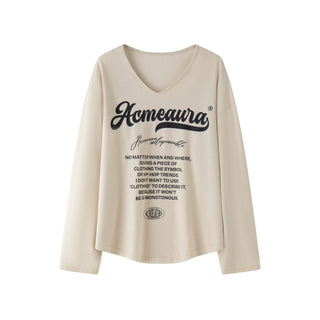 AcmeAura® V-neck Loose Simple Casual Long Sleeve KT3215