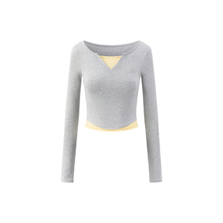 AcmeAura® Contrast Color Short V-Neck T-Shirt KT3271