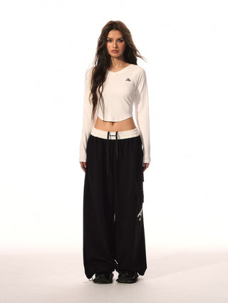 AcmeAura® Jazz Dance V-Neck Long Sleeve T-Shirt KT3245
