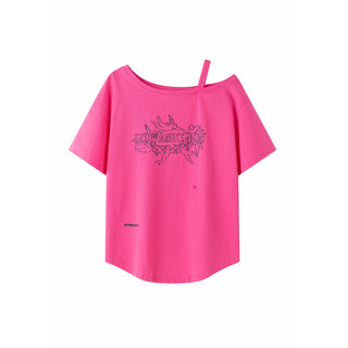 AcmeAura® Loose Slash Shoulder Short-sleeved T-shirt KT3203