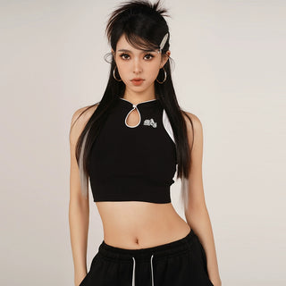 MC Miracle Suspender Vest Sexy Hollow Slim Hot Girls Top KT3015