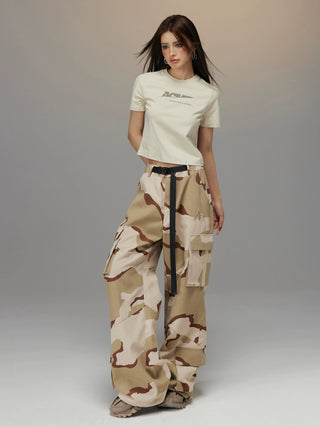 AcmeAura® High Street Camouflage Straight Overalls Pant KT3197