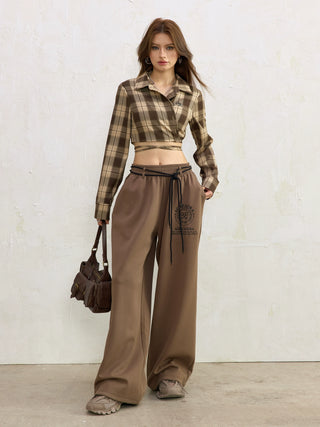 AcmeAura® Loose Jazz Dance Straight Thin High Waist Jazz Pants KT3220