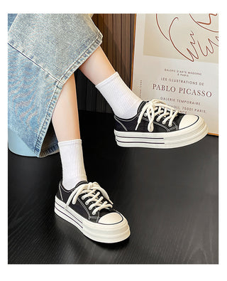 JP Thin Platform Flat Canvas Shoes KT2562