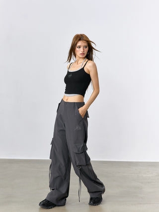 AcmeAura ® Jazz Street Dance Fake Two Piece Sling Vest KT3191