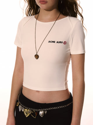 AcmeAura® Flower Embroidered Babes Short-sleeved Top KT3277