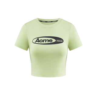 AcmeAura® Short-sleeved High Waist Slim Round Neck T-shirt KT3098