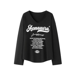 AcmeAura® V-neck Loose Simple Casual Long Sleeve KT3215