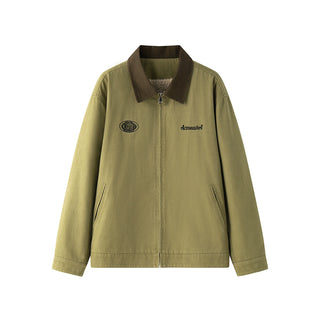 AcmeAura® American Vintage Contrasting Lamb Wool Jacket KT3235