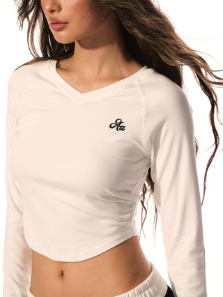 AcmeAura® Jazz Dance V-Neck Long Sleeve T-Shirt KT3245