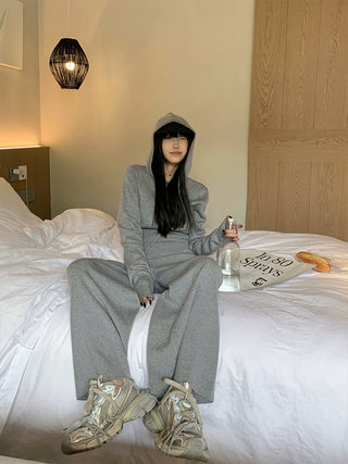 SFS 2-Piece Set Hooded Knitted Cardigan + Knitted Pants KT3170
