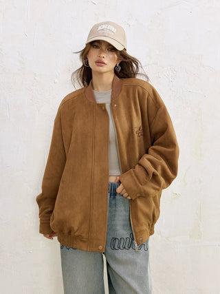 AcmeAura® Vintage Snowflake Fleece Lamb Fleece Warm Removable Lapel Tooling Jacket Jacket KT3225