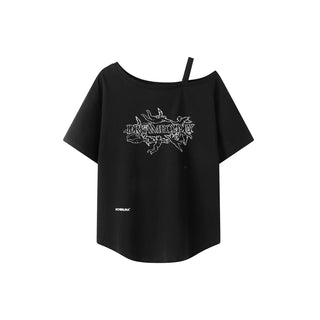 AcmeAura® Loose Slash Shoulder Short-sleeved T-shirt KT3203