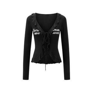 AcmeAura® Short French Thin Long-sleeved Top KT3212