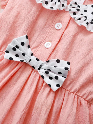 Baby Girl Cotton Bow Dress – Comfortable Everyday Style