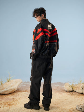 AcmeAura® Vintage Casual Baseball Jacket Bomber Top KT2969