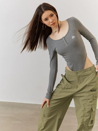 AcmeAura® Street Spicy Girl Long Sleeve Bodysuits KT2916 - KTchic