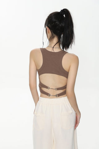 CHGG Bare Back Chest Pad Spice Girl Sports Vest KT1547