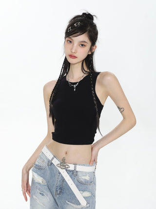 CHGG Bare Back Chest Pad Spice Girl Sports Vest KT1547