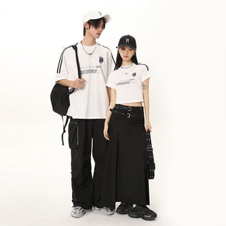 CHGG Couple Loose Print T-shirt White KT1551 - KTchic