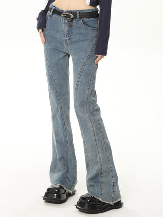 CHGG Jeans with High Waist and Slim Flared Pants KT1442