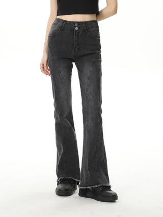 CHGG Jeans with High Waist and Slim Flared Pants KT1442