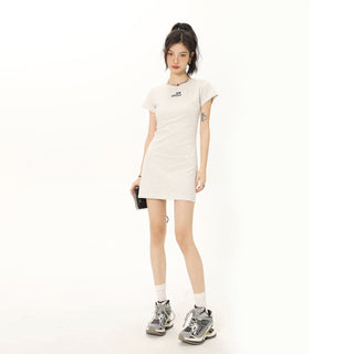 CHGG Letter Embroidered Spicy Girl Dress KT1501